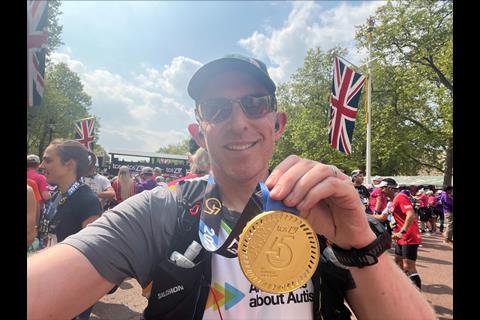 Pete Damerell, partner at Powell Gilbert, ran the London Marathan for Ambitious About Autism
